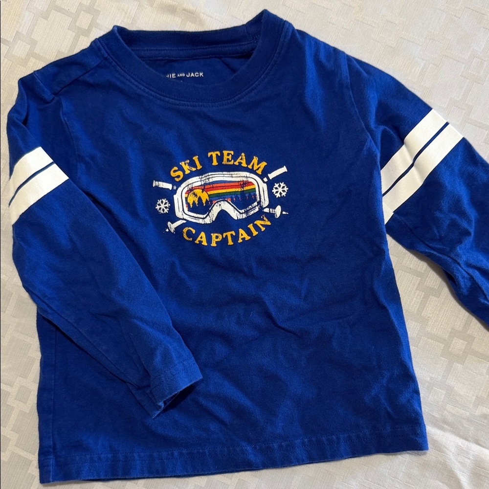 Janie and Jack Blue Ski Team Captain Long Sleeve Tee